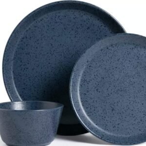 Gangi's Rustic Blue Matte Ceramic Plates Bowl