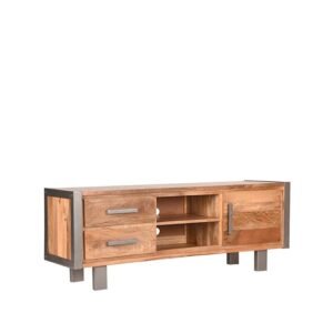 karmaindika_ Tv-furniture 2 drawer_1 Door Rough Mango wood 5